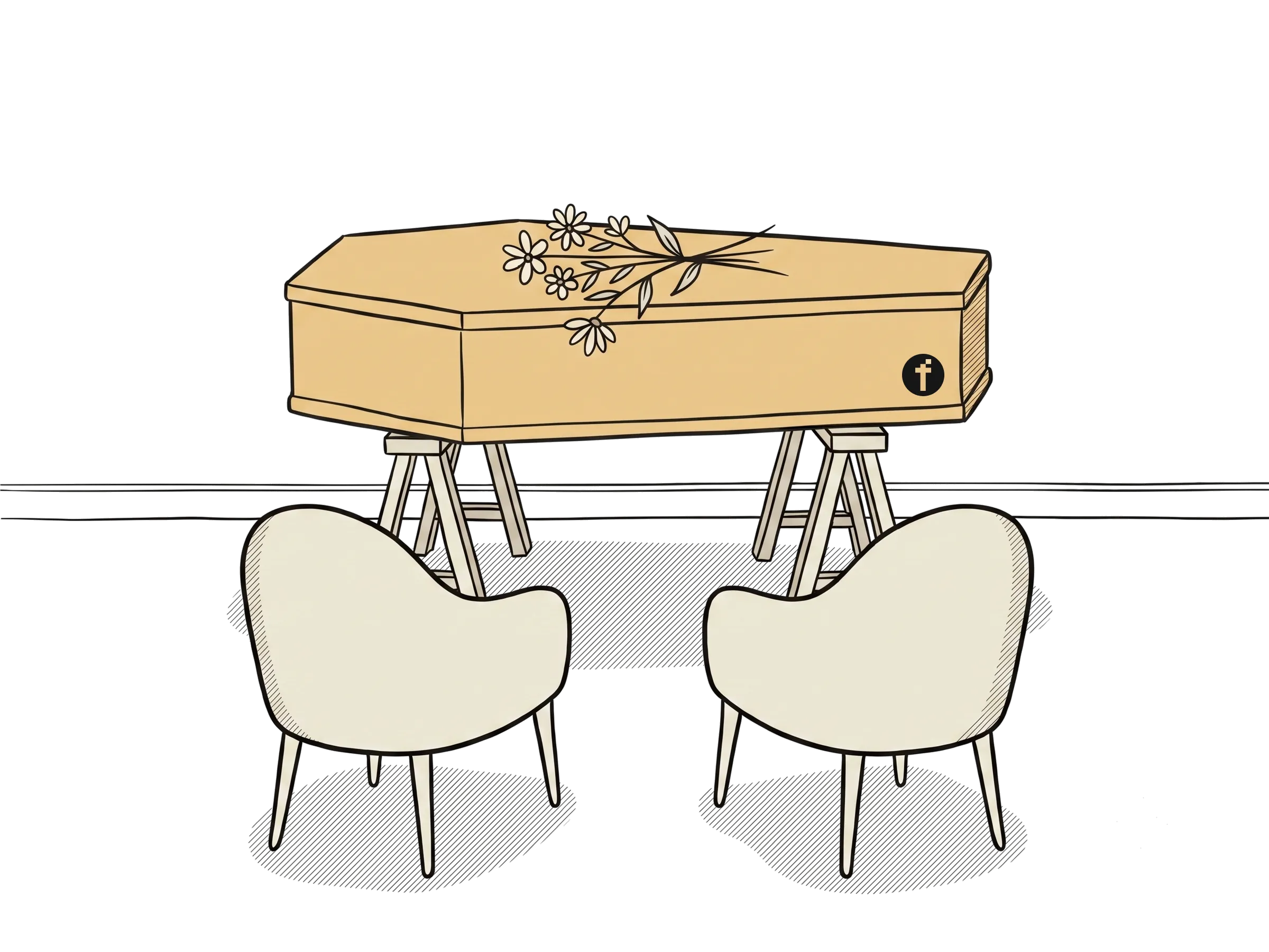 Illustration of Funero's chapel of rest in London