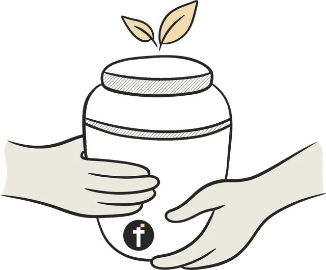 An urn returning home after a cremation