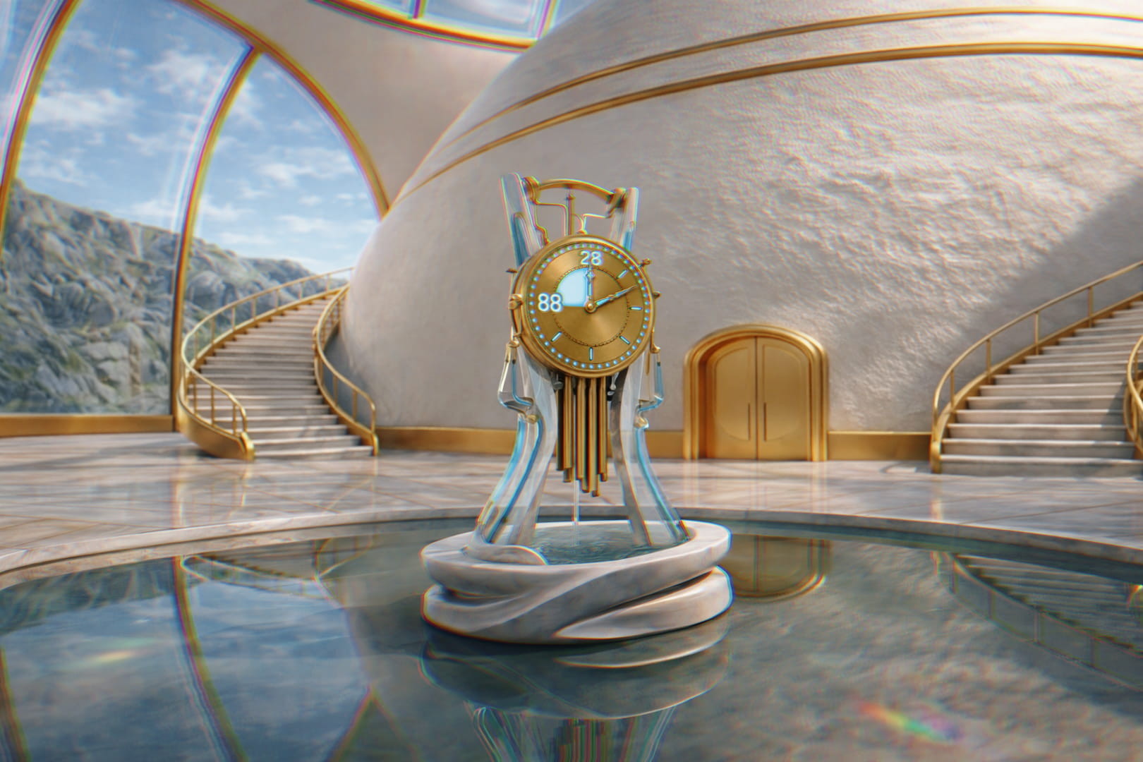 CENTRAL WATER CLOCK OF THE ORIENTATION CENTRE