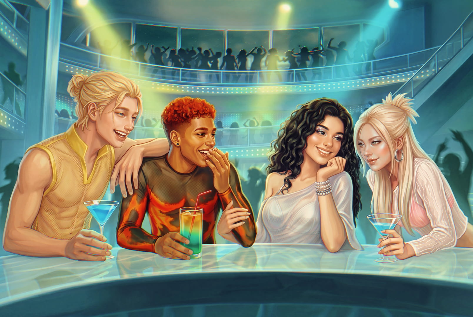 TEO, DAHVED, EMILIA, AND JAYNE AT AROMA WAVE