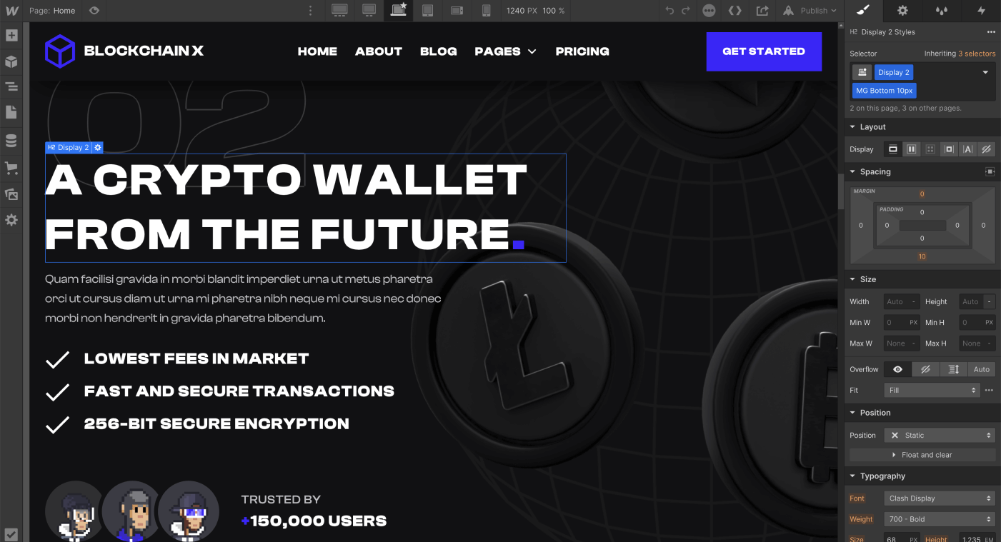 Static Content - Blockchain X Webflow Template