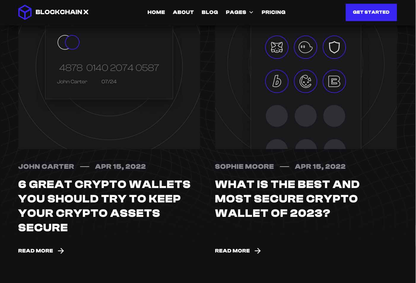 CMS Items - Blockchain X Webflow Template