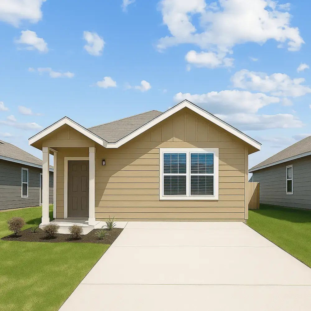 Exterior view of 283 Gabbro single-family home in San Marcos, Texas