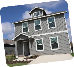 Front view of 313 Mica two-story home in San Marcos, Texas