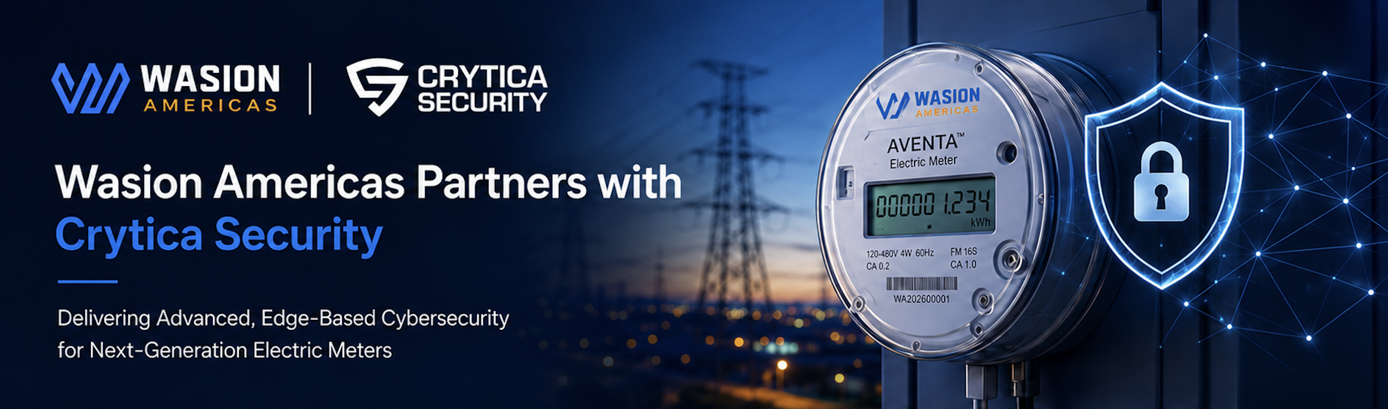 Wasion Americas and Crytica Security Announce Partnership to Enhance Utility Security at the Grid Edge
