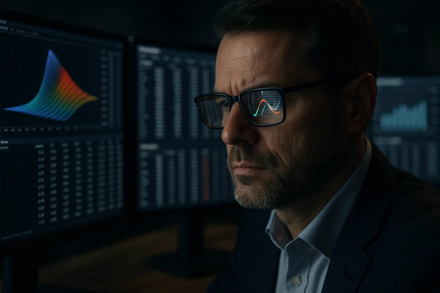 Implied volatility explained on an options trader's market screens