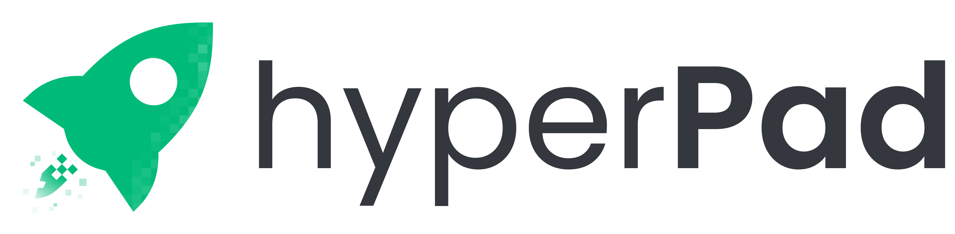 A rocket followed by the text: hyperPad
