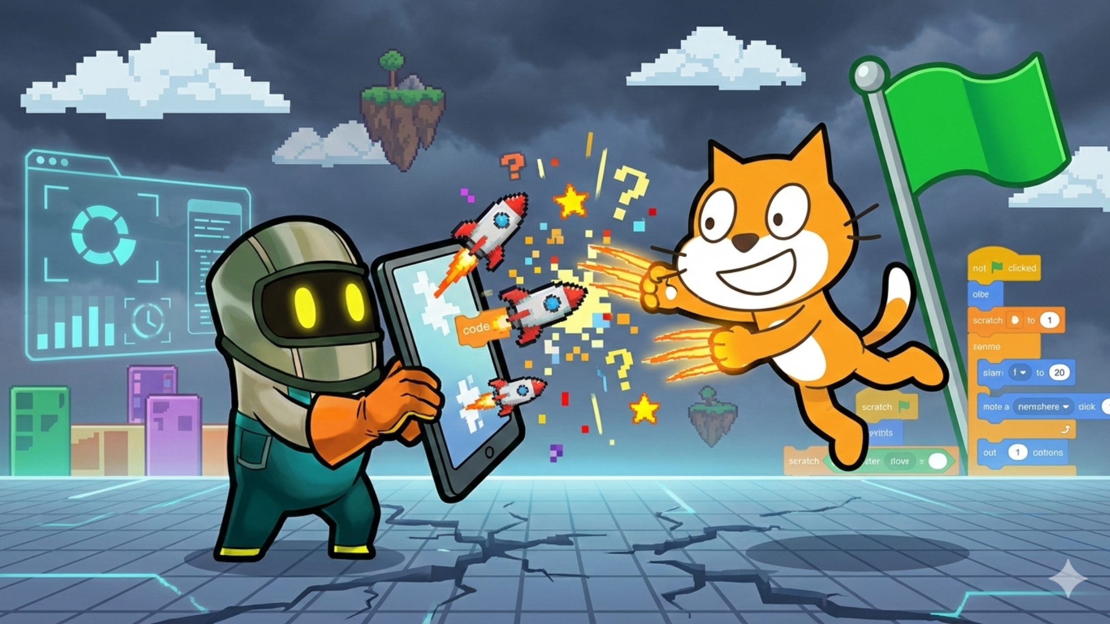 Scratch vs hyperPad: How to Build Real Games Without Code