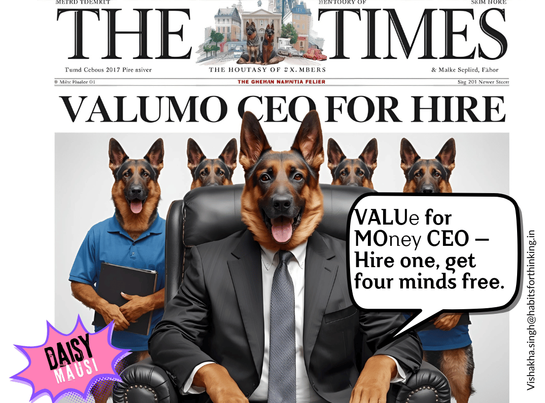 VALMO CEO with four assistants