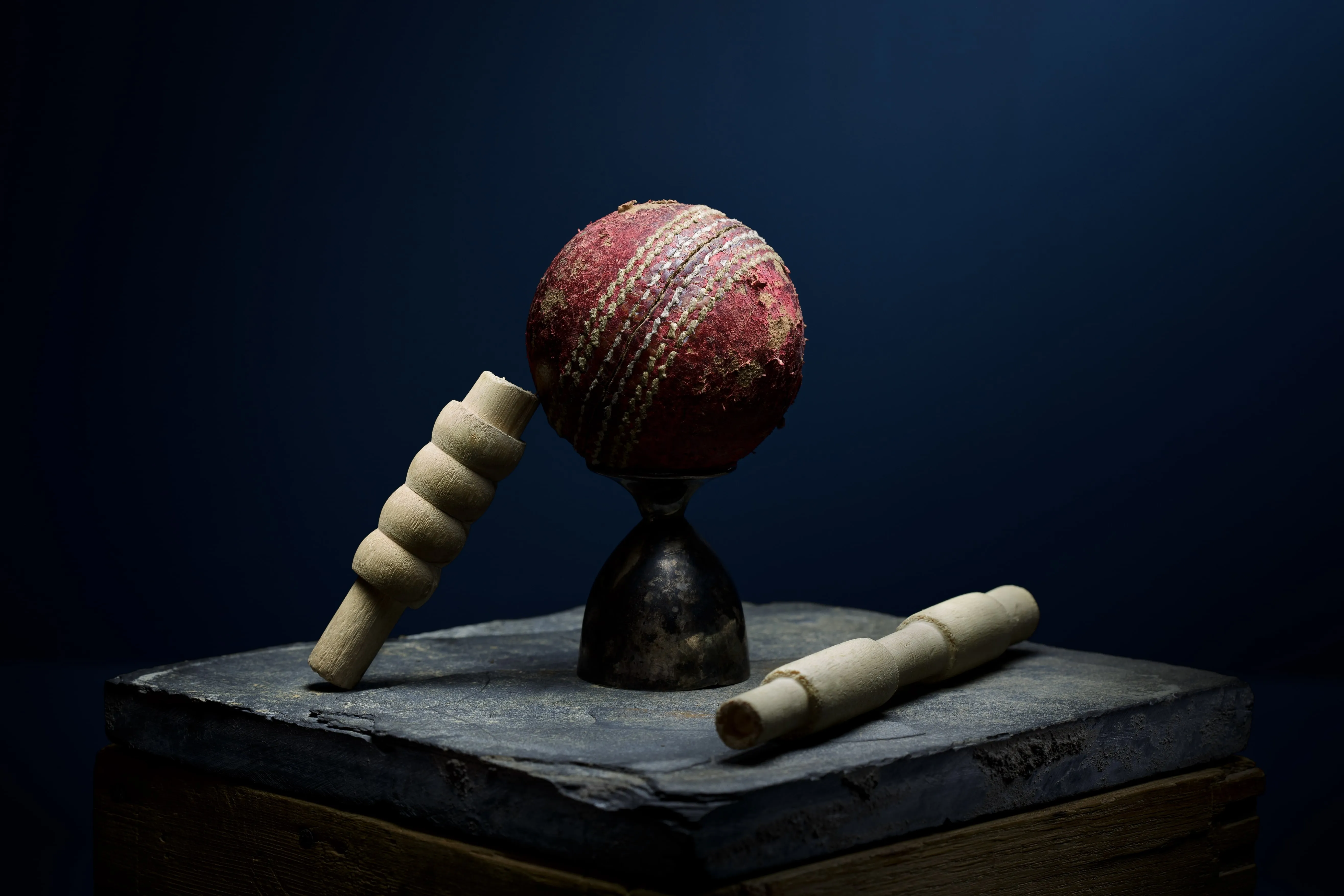 crciket bat and ball