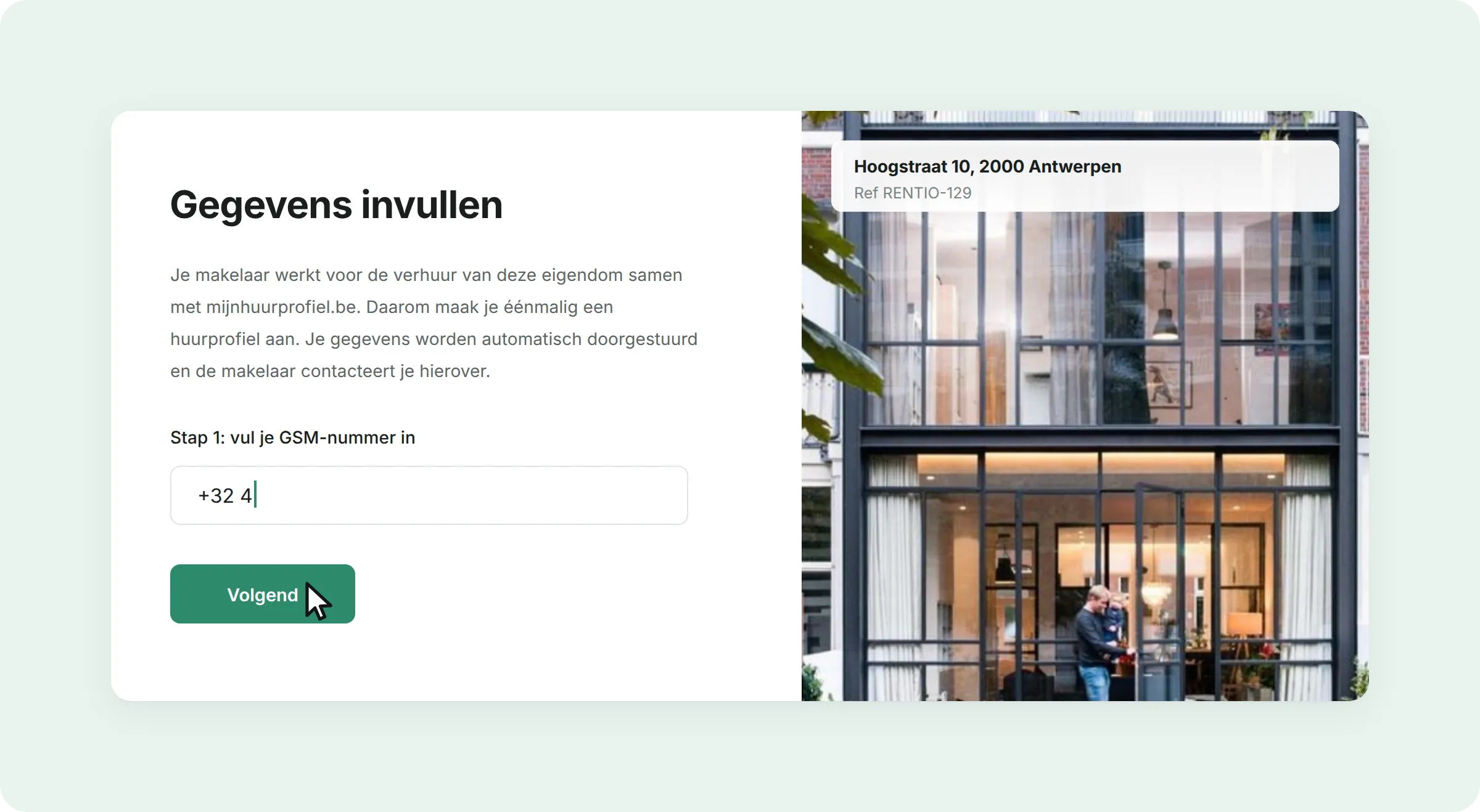 Kandidatendashboard in Rentio met de huurprofielen van kandidaat-huurders