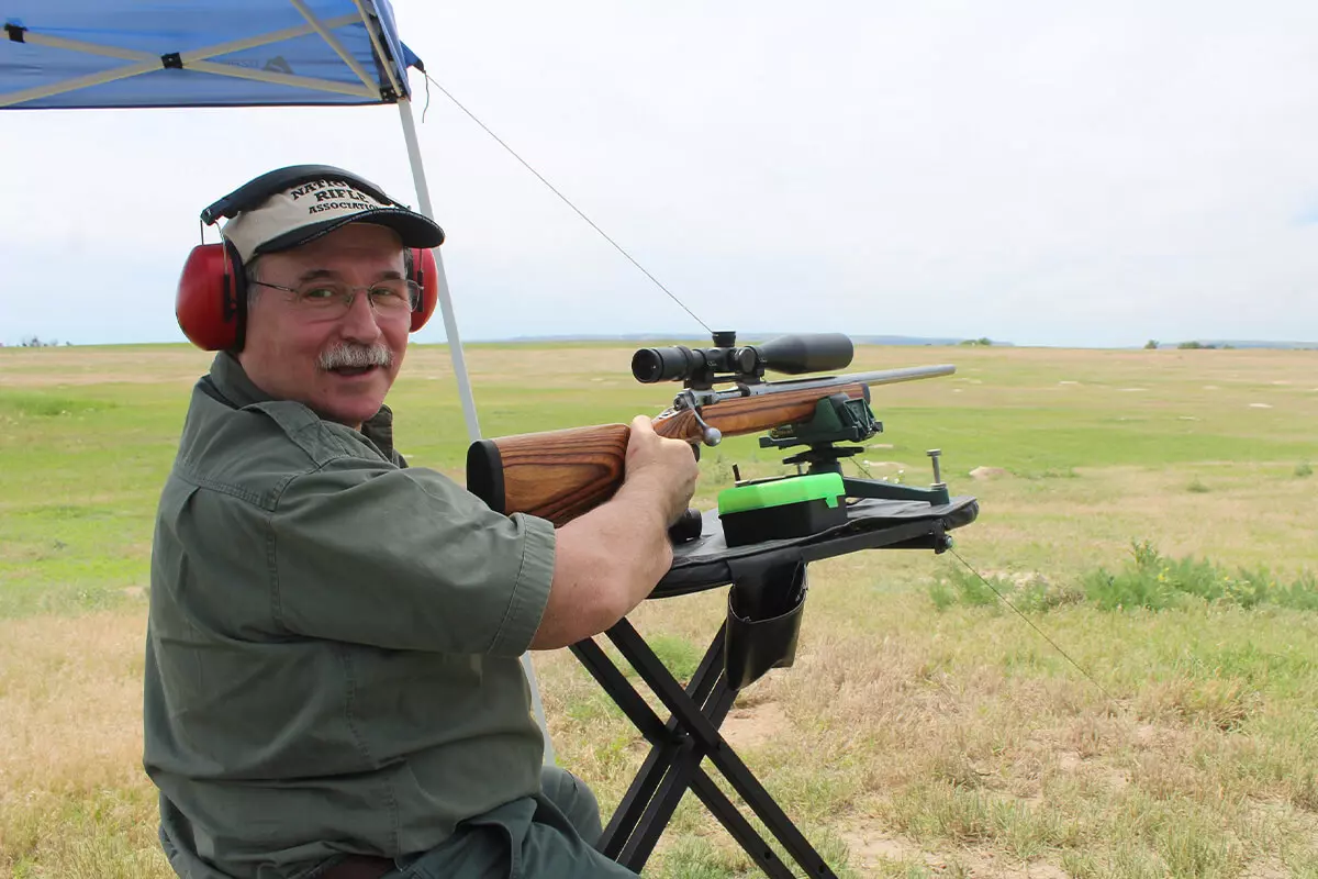 Gordon with a .22-250 Remington