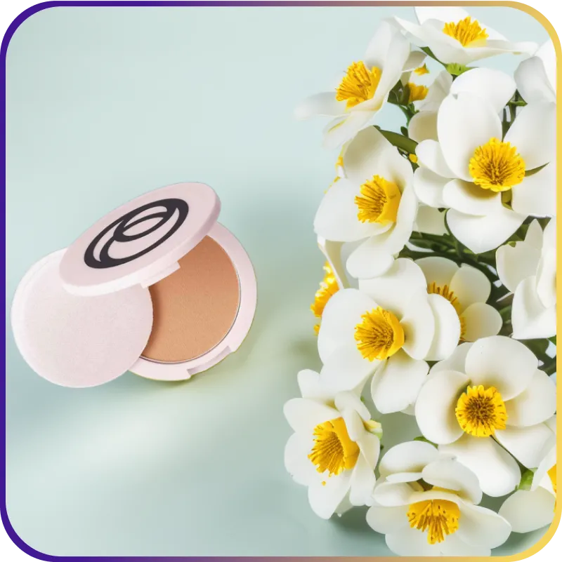 health supplement product photo natural flower background