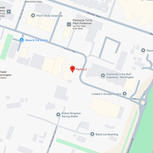 Map showing Factory 2 location near Peninsula Tint and Stone & Tile Centre