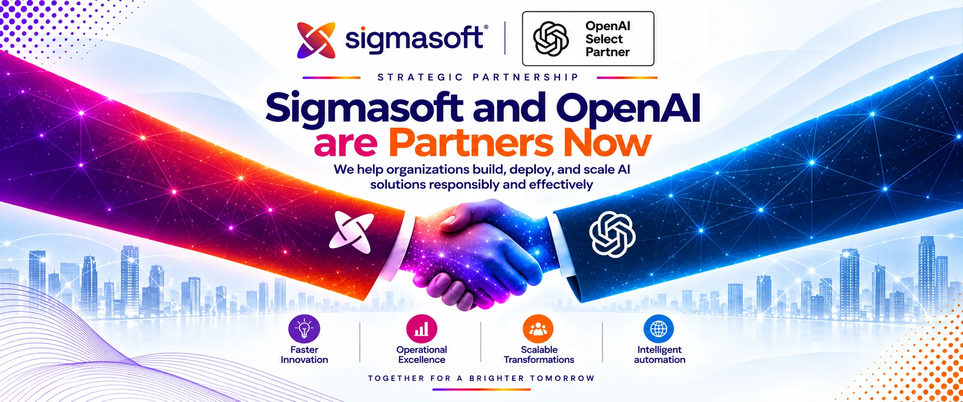 Sigmasoft and OpenAI are partners now — Sigmasoft named an OpenAI Select Partner, helping organizations build, deploy and scale AI solutions responsibly.