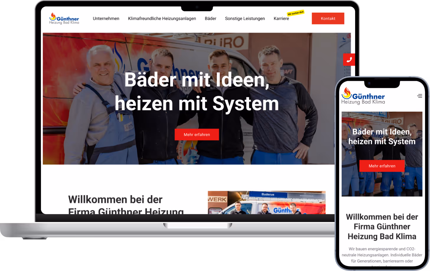 Ein Laptop und ein Telefon liegen auf einem Tisch.