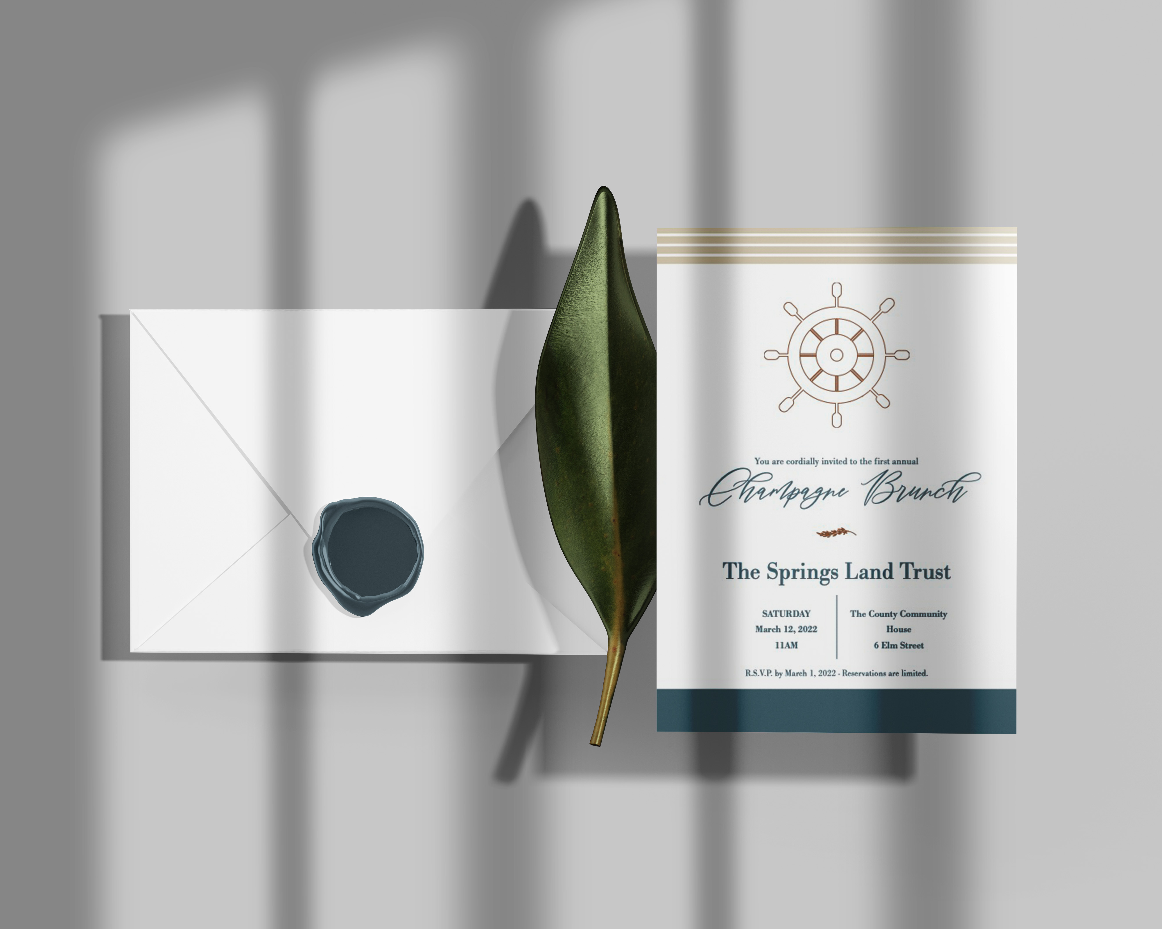 Save the date mockup