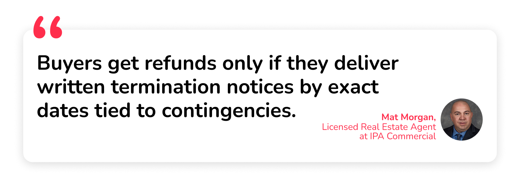 is earnest money refundable mat morgan