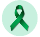 A green ribbon on a white backgroundAI-generated content may be incorrect.