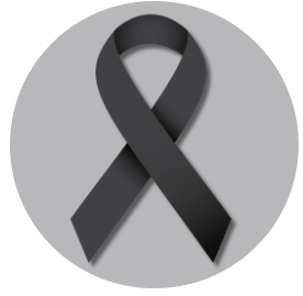 A black ribbon on a grey backgroundAI-generated content may be incorrect.