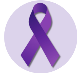 A purple ribbon on a white backgroundAI-generated content may be incorrect.