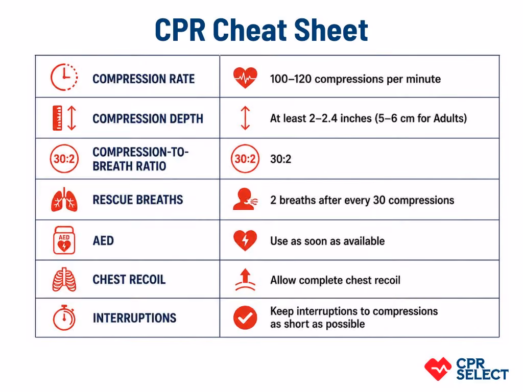 CPR cheat sheet