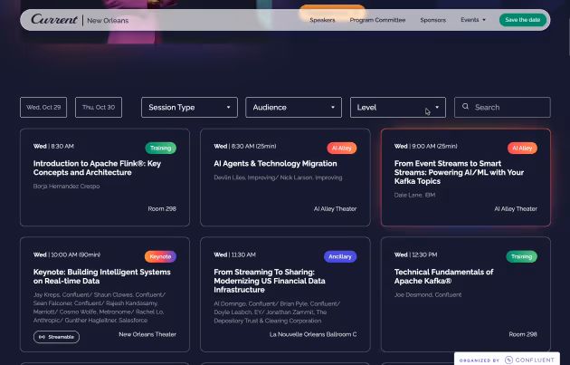 current sessions display