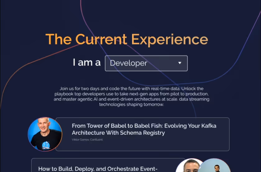 the current experience screen