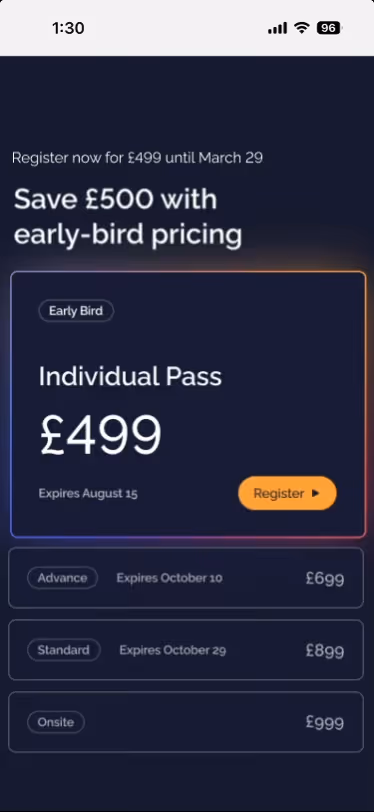 current website mobile screen