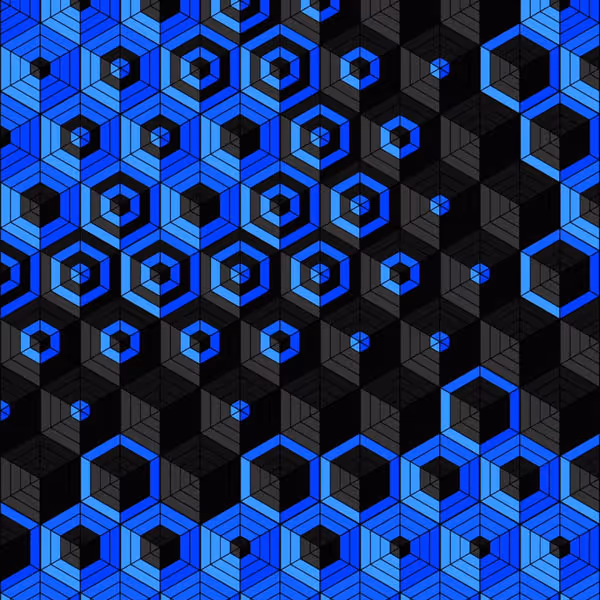 blue hex animation static frame
