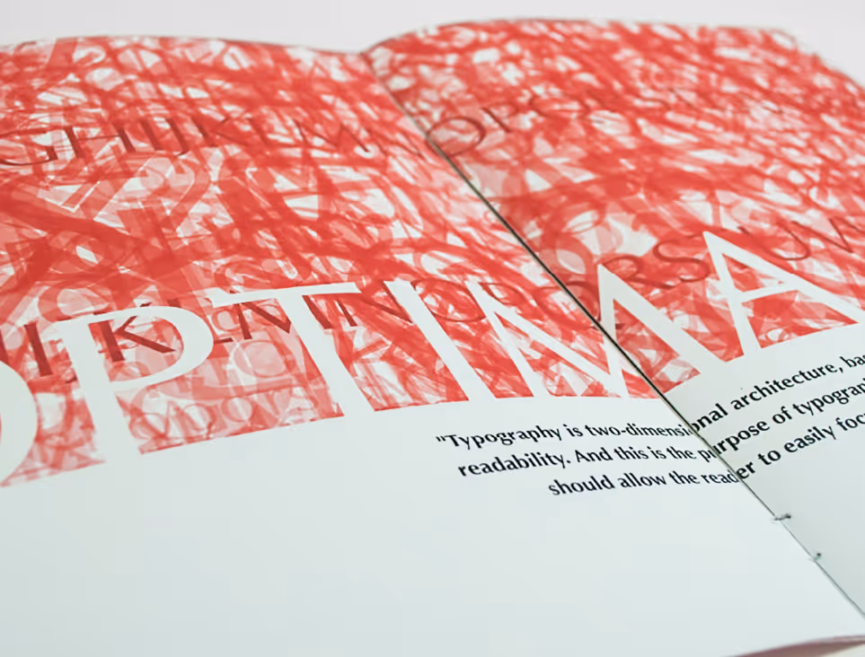 a spread from the *swash* zine featuring abstract overlayed type