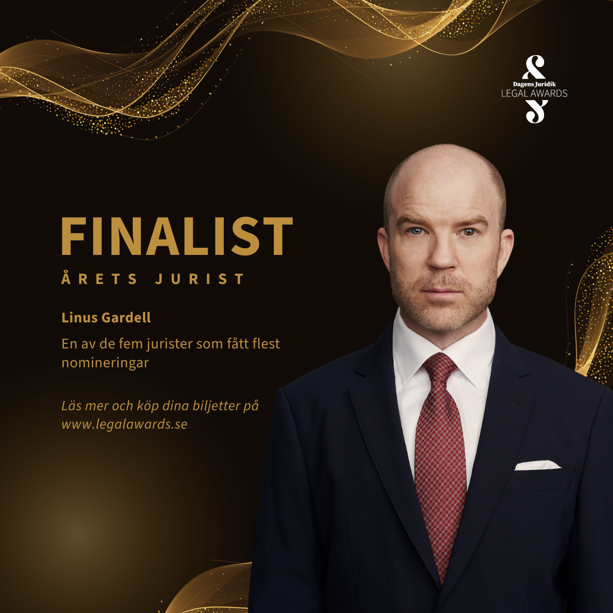 Linus Gardell finalist i Årets jurist