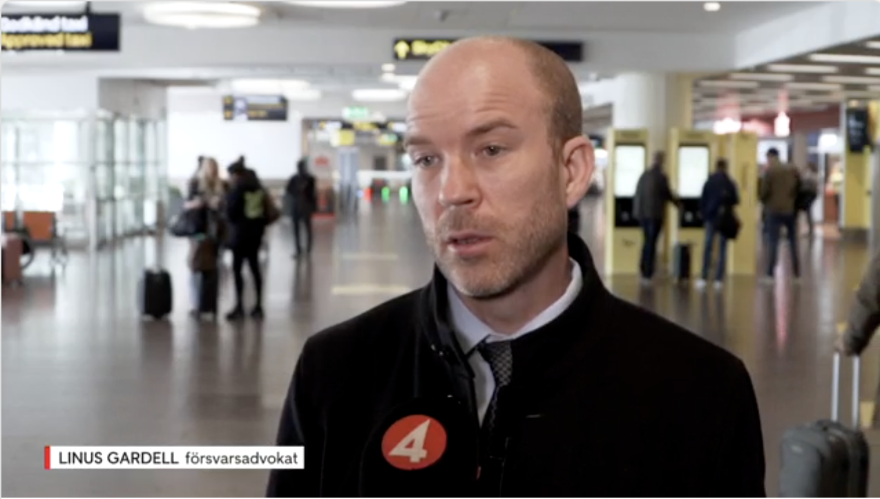 Advokat Linus Gardell i TV4 om självständigt förverkande
