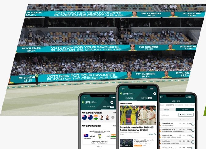 Gabba LED boards driving fans to vote on the Cricket Australia app