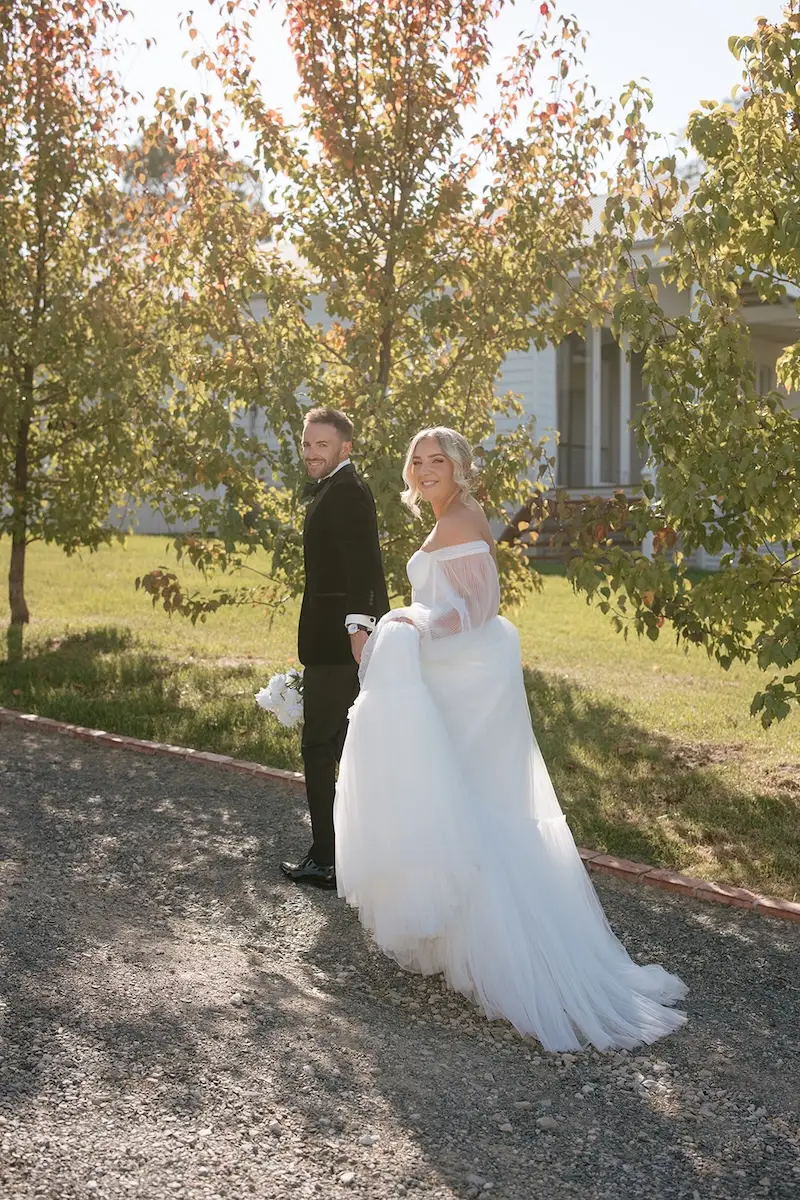 Bride and groom during their wedding ceremony