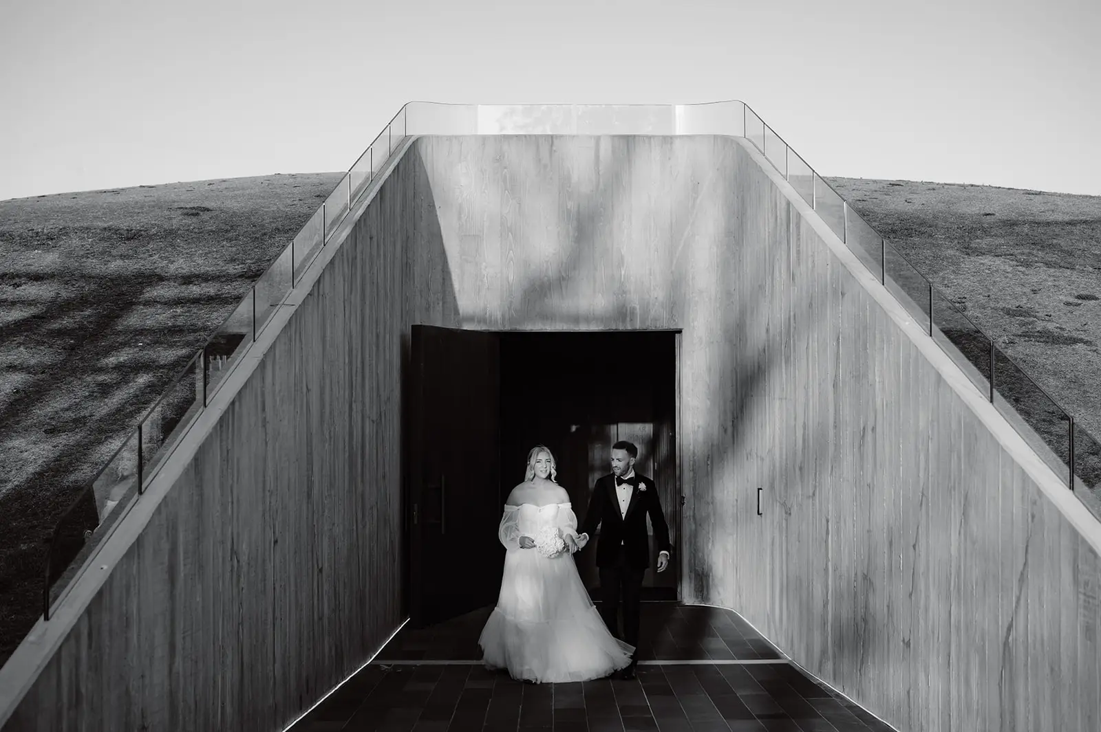 Romantic wedding moment captured at golden hour