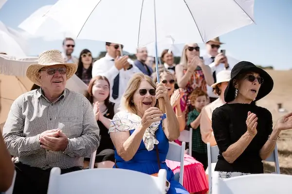 Tefi and Dan sharing their first look before the ceremony