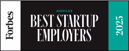 Forbes 2025 America’s Best Startup Employers badge highlighting Amperon recognition