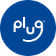 Blue circular Plug Power logo, representing hydrogen energy technology and innovation
