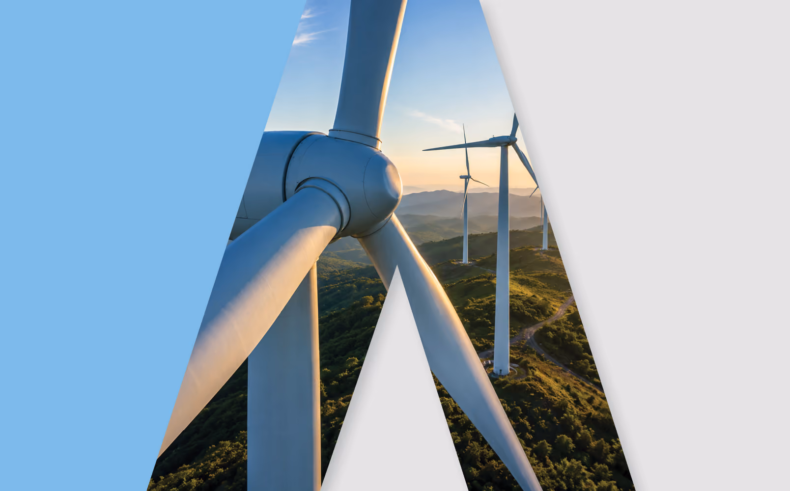 close up of a wind turbine