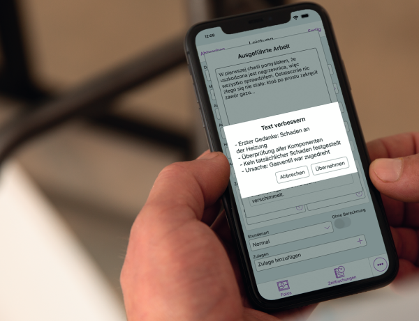 Künstliche Intelligenz zur Text- und Sprachverbesserung in Labelwin und Label Mobile