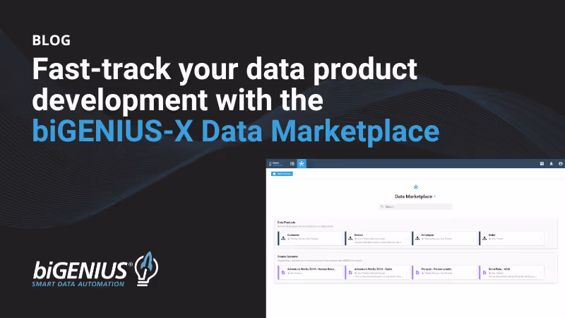 Fast-track your data product development with the biGENIUS-X Data Marketplace 