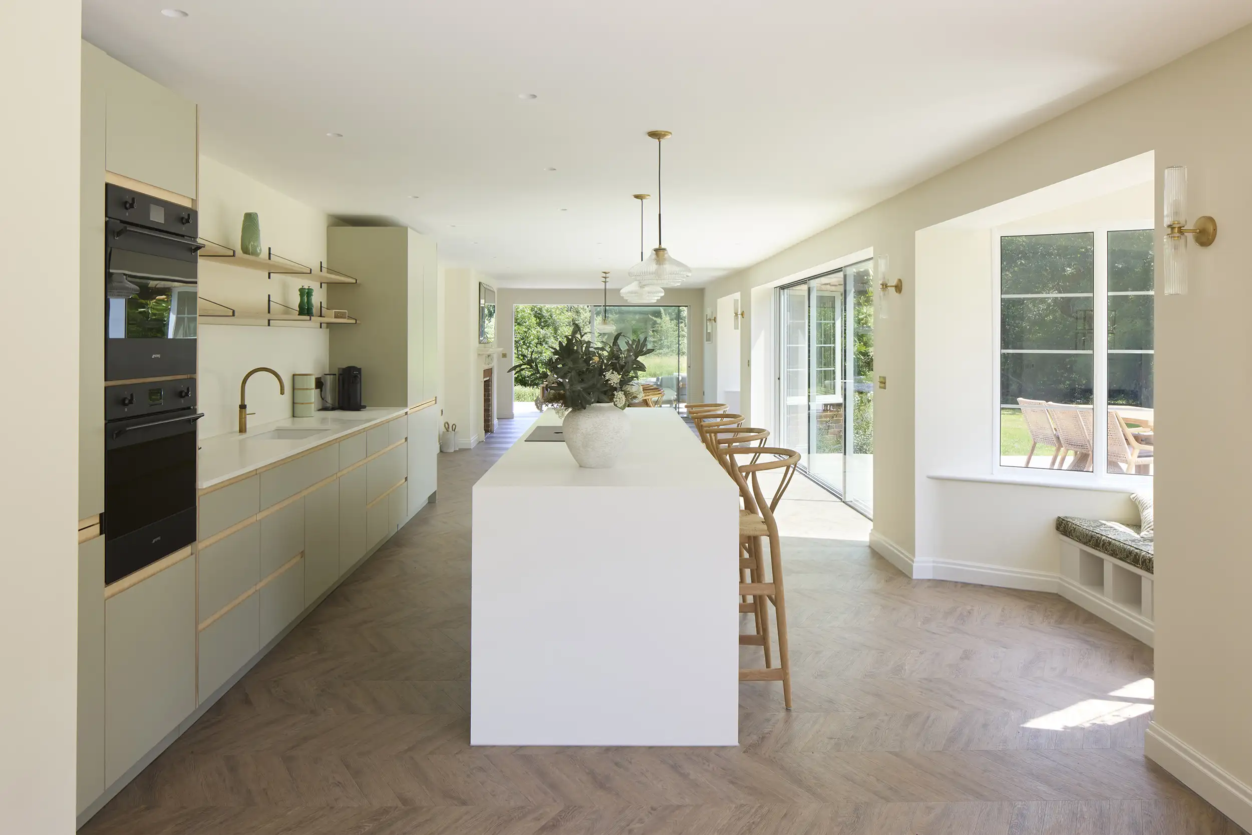 Bespoke kitchen joinery at Kimbridge House by Adam Knibb Architects