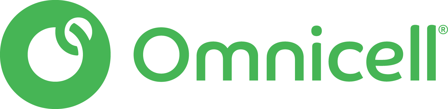 Omnicell logo in horizontal green format