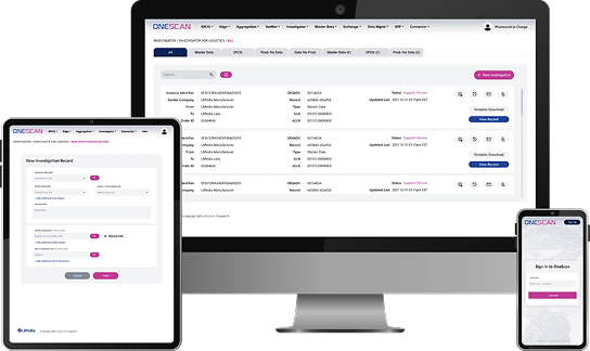DSCSA mockup 2024 showing software interface and pharmaceutical tracking features