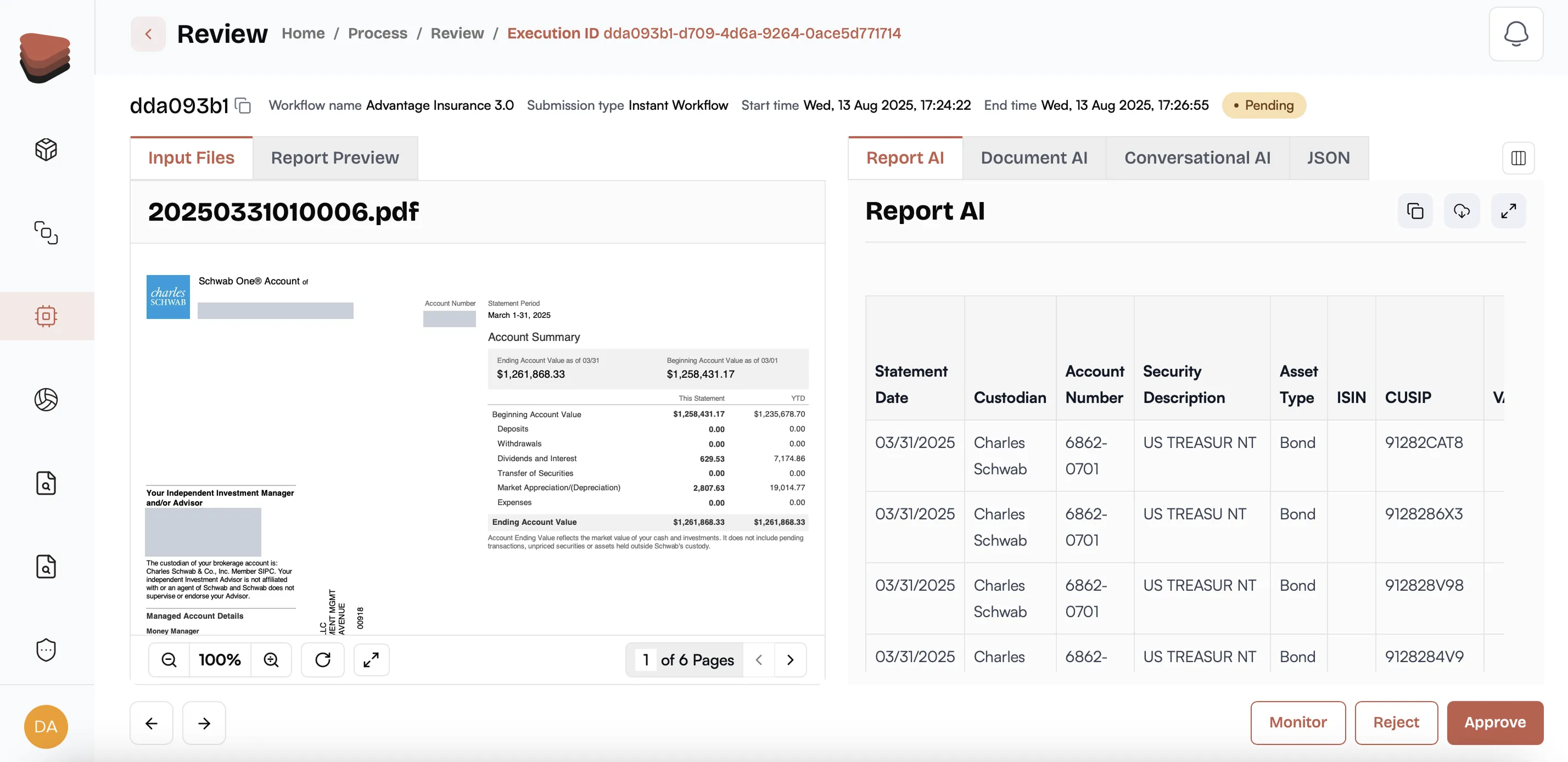 Portfolio and asset monitoring in AgentFlow