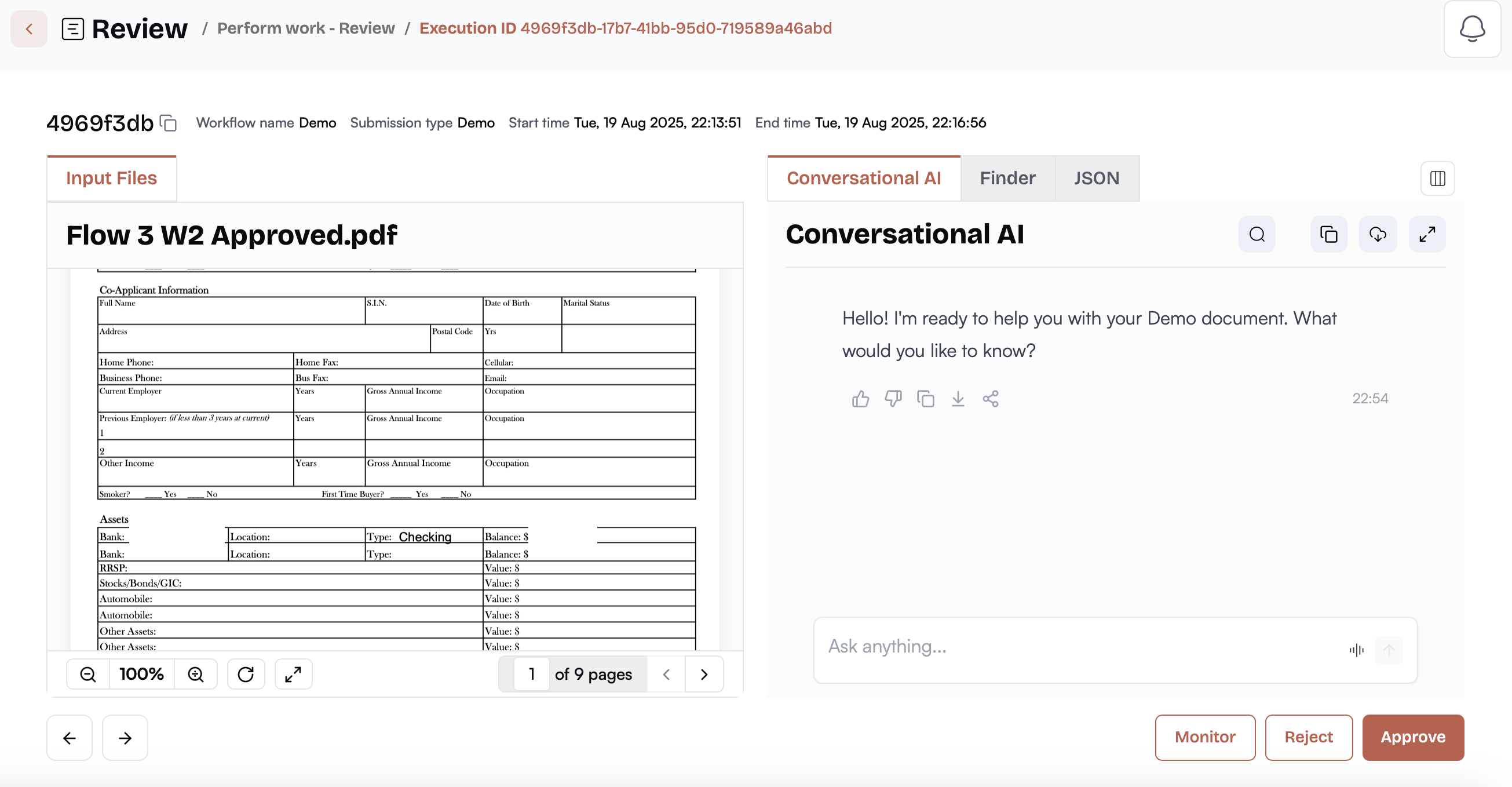 Approving decisions in AgentFlow