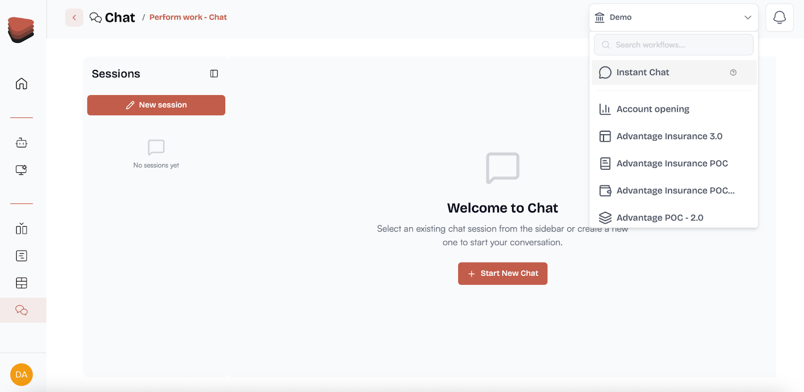Instant Chat in AgentFlow