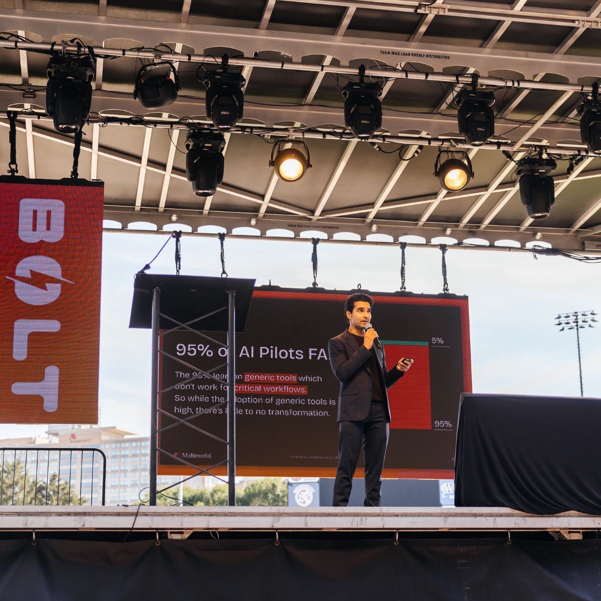 Ankur Patel on stage at Bolt