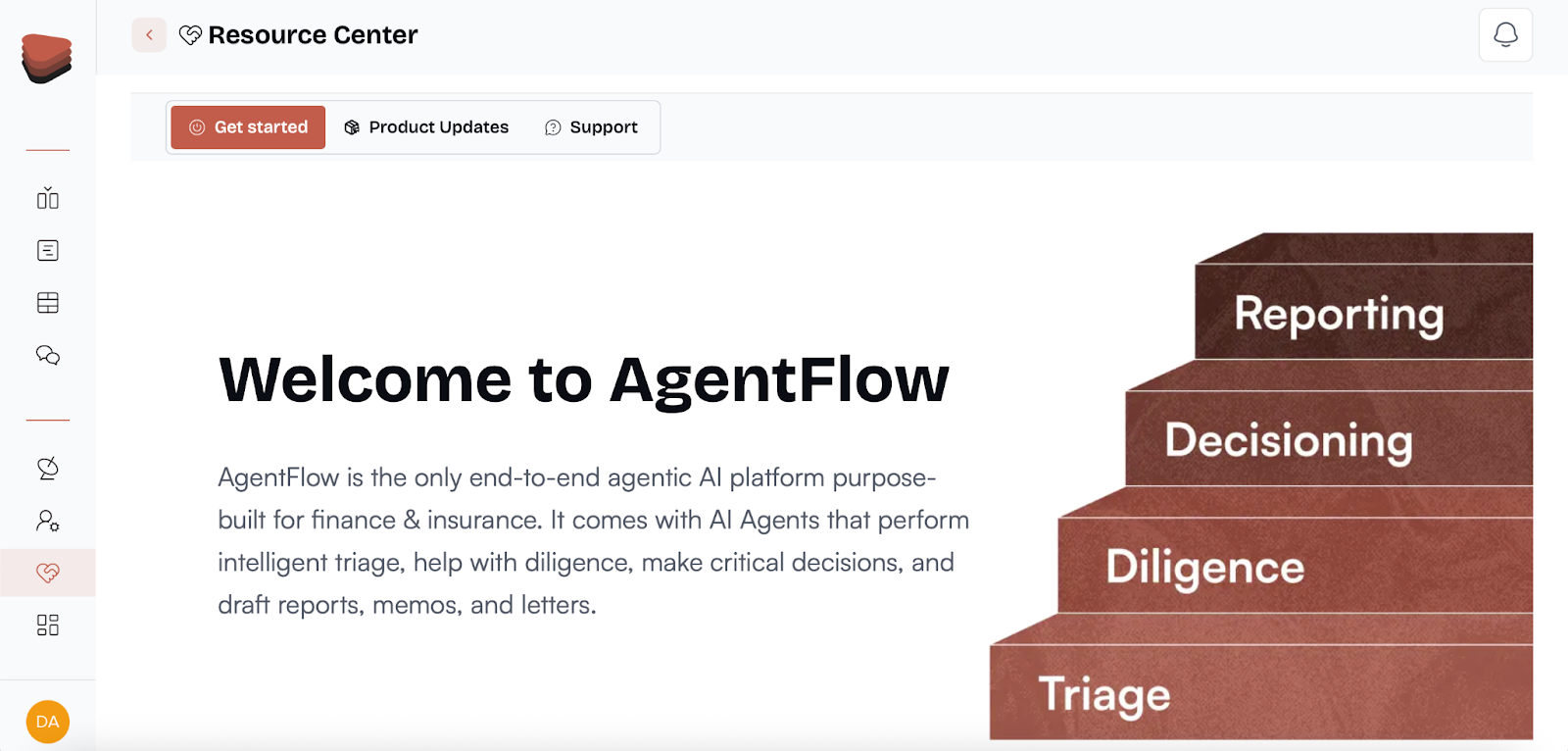 Resource center in AgentFlow